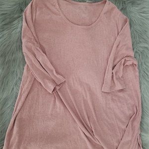 catherines ribbed 3/4 sleeve top